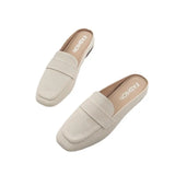 Half Slippers Women Wear Summer New Korean Version Of The Head Of The Lazy Muller Slippers Ladies