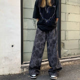 Retro Printed Flowers Corduroy PantsOutfit