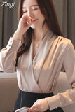 Satin Blouse Women Spring Autumn Casual Elegant Long Sleeve Women's Shirts New High Quality Clothing Tops Blusas