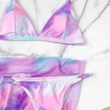 Zingj Tie-Dye Outside Single Swimsuit Bikini 2023 New Swimsuit Women's Split Swimsuit Burst Swimsuit