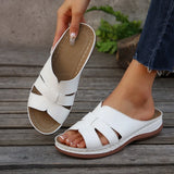 Large-Size One-Size-In-One Thick-Bottomed Slippers Women's Hollow-Duk-De-Shoe Car Sewing Light Beach Cool
