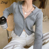 Women Spring New Solid Vintage All-match Elegant Cropped Outerwear Slim Sweet Simple Casual Кардиган Женский Basic