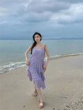Zingj Dress Female Summer 2023 New Cake Skirt Seaside Vacation Beach Skirt Slip