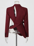 Casual Luw Small Suit 202 Autumn New Fashion High-End Design Hollow Suit