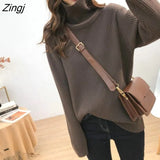 Oversize Sweater Women Autumn Winter Casual Basic Knitted Sweater Pullovers Korean Loose Jumper Streetwear