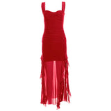 Spring 2024 New Women's Sexy Babes Sling With Chest Open Fork And Hips Long