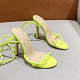 Wish Size 2025 Summer New Dew Women's Fine Heeled Sandals 43-Yard Bonded Women's