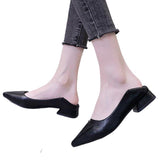 New Fashion Low-Heeled Sharp Women's Single