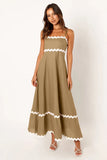 Zingj Summer New Solid Color Lace Stitching With Elegant Strapless Oversized Hem