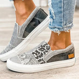 Women's Shoes New Flat-Bottomed Canvas Lazy Shoes Color Large-Size Leisure Single Shoes Lefu