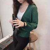 And South Korea's New Lantern Sleeve Knitted Shirt Women Wearing V-Neck Loose Sunscreen Air-Conditioning Shirt Shawl