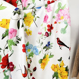 Spring And Summer New Star Fashion Print A Buckle Blazer Long Suit Two