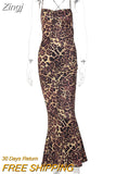 Leopard Animal Print Women Lace Up Strap Midi Dress Backless Bodycon Slim Sexy Streetwear Party Club 2023 Autumn