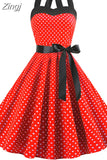 Women Sexy Nightclub Dress Summer Vintage Halter Party Dresses Elegant Cocktail Blackless A-Line Blue Black