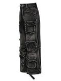 Trendy Jeans Women 2025 Autumn New Fashion Casual Multi-Pocket Design Style