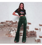 Trousers High Waist Casual Wide-leg