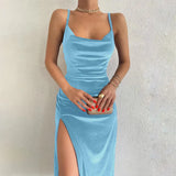 Women's Clothing 2025 New Spring And Summer Fashion Sexy Repair Fork With Dress