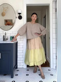 Women's Clothing Splicing Cake Skirt Long Half-Body