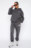 Hooded Trousers Set Printing Foamy Hip Hops Casual Women Plus Velvet