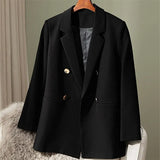 Zingj New Blazer Female Metal Button British Wind Casual Versatile Green Red Small Suit