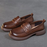 Layer Cowhede Autumn New Hand-Made Small Leather Shoes Leather Shoes Leather Shoes Flat Soft Soles Of A Foot Pedal Single