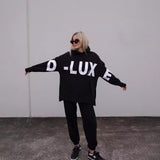 New Casual Fashion Letter Printing Hooded Long-Sleeved