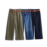 New Autumn Jeans With High Waist, Wide Legs And Ankles