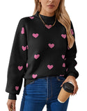 And Winter Valentine's Day New Sweater Women's Fashion Love To The Collar Collar Knitted