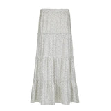 Vintage Crumbat Splicing Half-Body Skirt Holiday High-Waisted Thin A-Shaped Skirt New Mid-Long