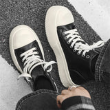 Zingj Board Shoes Men's Breathable Platform Increased Star Same Big Derby Shoes Casual Shoes