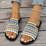 Pingdia Toe Cool Slippers Women's Summer New Fashion Wear Cool Slippers Large Women's