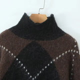 New Fashion Temperament Female High-Necked Loose Knitted Sweater