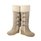 Large-Size Slopes And Snow Boots In Autumn And Winter 2025 Wish High-Heeled Women's