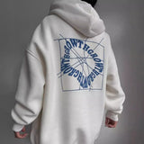 Women's Casual Fashion Letter Prints With Long-Sleeved Hooded Hoodie
