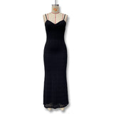 Lace Splicing Perspective Dress Body Solid Color Dew Back Sexy Dress