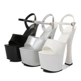 Zingj Hate Day High Nightclub Super High-Heeled Shoes Sandals Women's Work Shoes Runway Show Pole Dance Shoes Waterproof