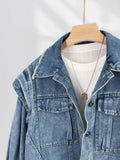 Zingj Heavy A Retro Hong Kong Style Denim Coat Female Early Spring New Korean Version BF Wind Loose Style Short Woolen