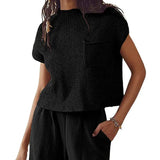 Wool Vest Sleeveless Pocket Casual Fashion Ribs Vest