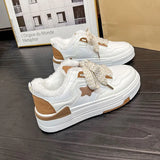 Winter New Velvet Explosion Of Women's Chic Shoes With Sports Board Shoes Thick-Soled Small White Shoes
