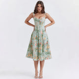 Floral Corset Midi