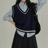 With College Girl Autumn New Retro Temperament Comfortable V-Necked Waistge