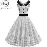 Women Pink Polka Dot Elegant Party Dress Retro Vintage 50s 60s Pin Up Rockabilly Dress Casual Robe