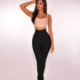 Sexy Women Pants 2022 New Summer Fashion High Waist Skinny Ties Female Solid Long Pencil Party Bodycon Bandage