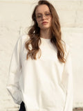 2025 New Hot Pure Color Long-Sleeved T-Shirt Women Loose Cotton Collar Base