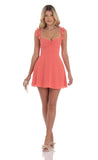 And Summer 2025 New Sweet Solid Color Chiffon Bare Back With Dress Temperament Commuting Women's