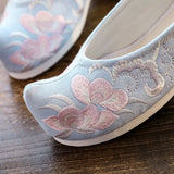 Zingj Shoes Hanfu Shoes Head Cloud Head Head Shoes Inside The Ancient Costume Flat Embroidered Cloth