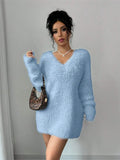 Autumn And Winter New V Collar Wear Loose Lazy Breeze Knitted Sweater