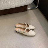 High-End Baotou Half-Slipper Woman 2025 Summer New Wear Flat-Bottomed Retro Niche Muller