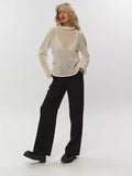 2025 New Hollow Sweater Women Wind Soft Loose Knitted Long-Sleeved Cover