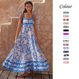 Zingj Southeast Asia New Small Flower Wave Sling Skirt High-End Temperament A-Line